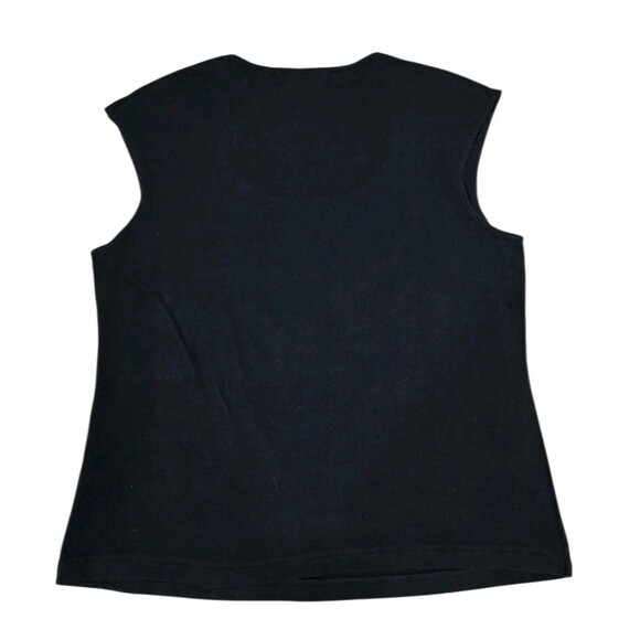 St. John Womens M Black Sleeveless Tank Top Basic Layering Shirt Modal Spandex - Picture 4 of 9